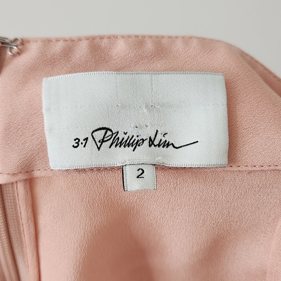 3.1 Phillip Lim Silk Tapered Trouser Pants Pastel Pink 2 NWOT - Picture 3 of 4